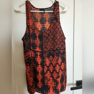 Ro & De Sleeveless Geometric Print Top